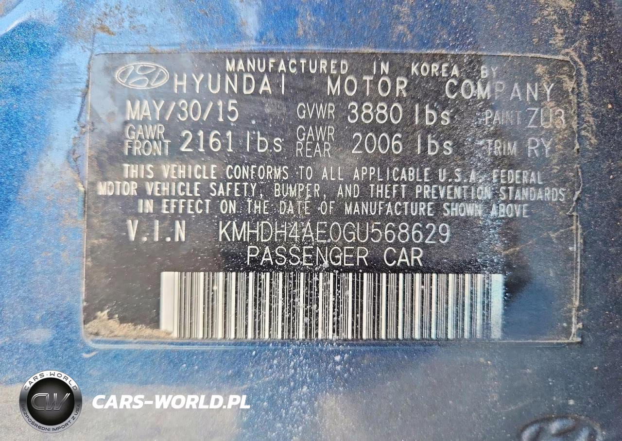 2016 Hyundai Elantra Value Edition VIN:KMHDH4AE0GU568629 - 12