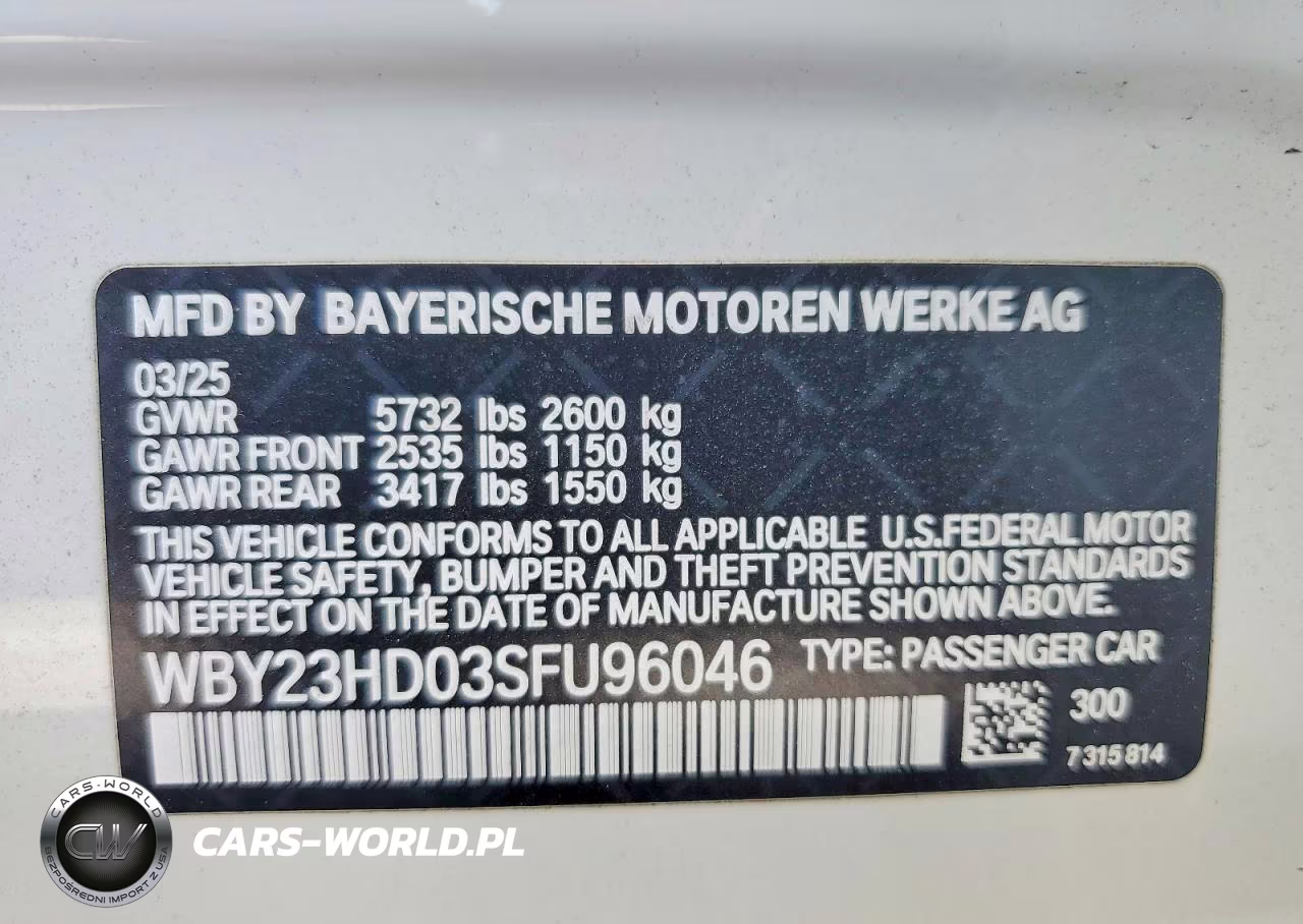 2025 BMW I4 Edrive 40 VIN:WBY23HD03SFU96046 - 13