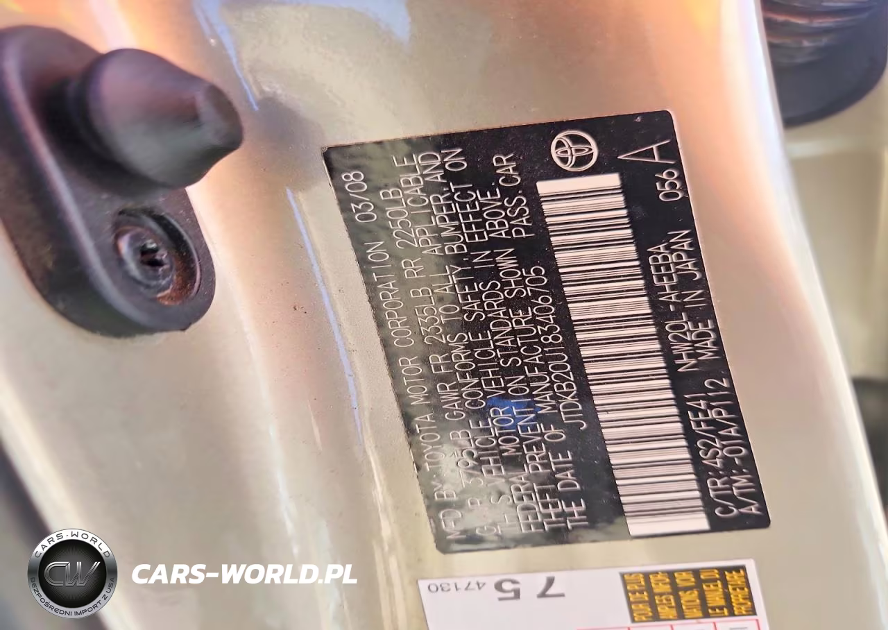 2008 Toyota Prius Base VIN:JTDKB20U183406705 - 12