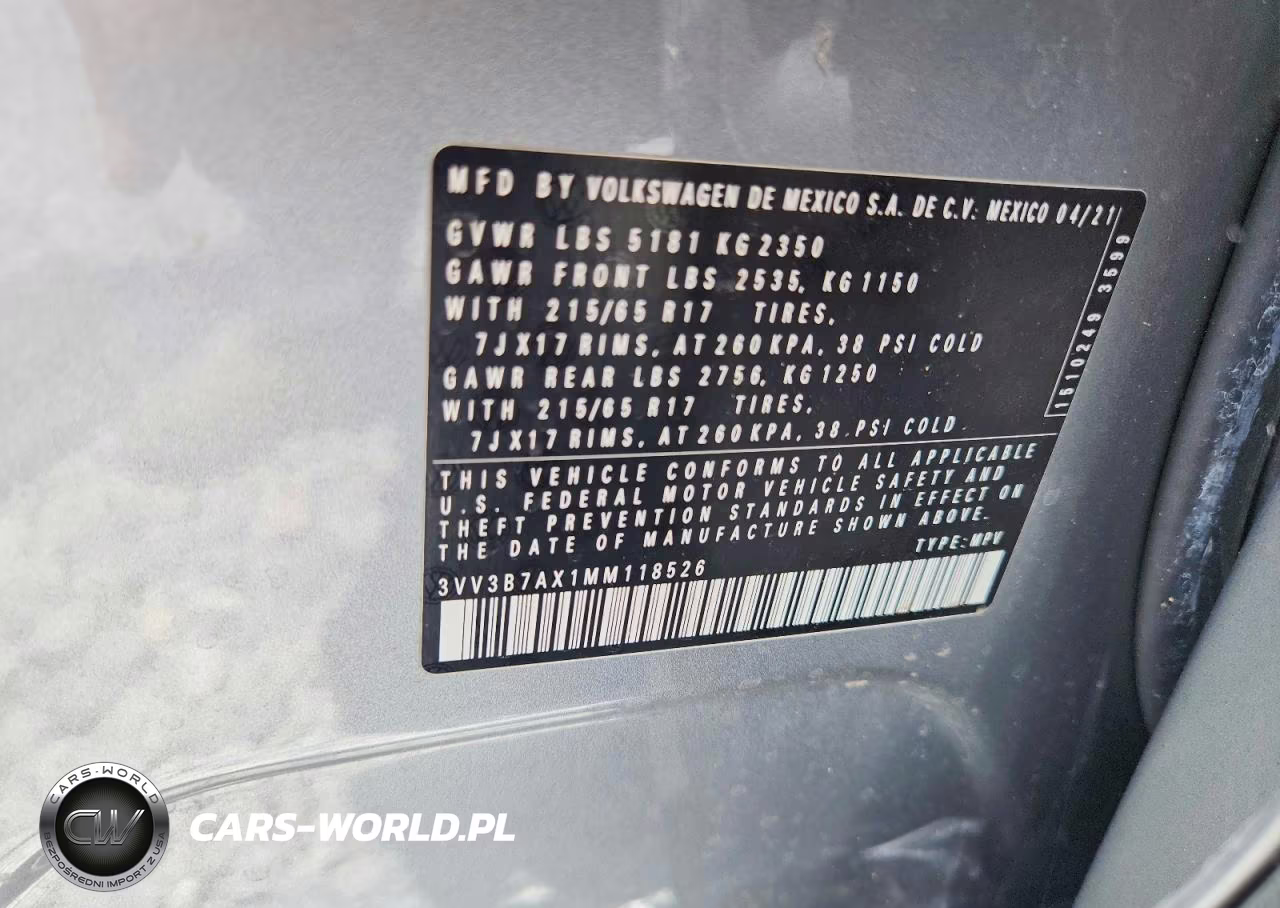 2021 Volkswagen Tiguan Se-Se R-Line Black-Sel VIN:3VV3B7AX1MM118526 - 13
