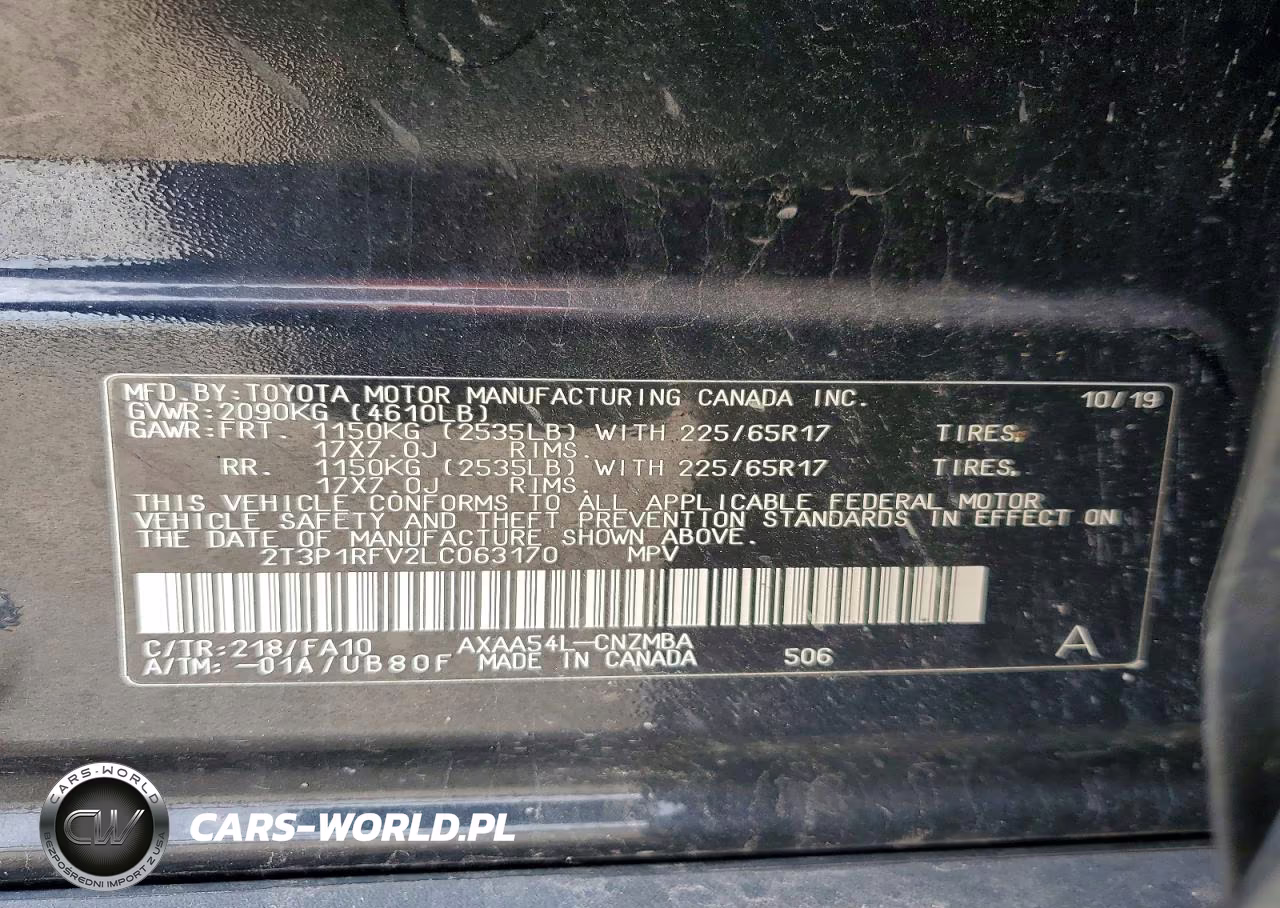 2020 Toyota Rav4 VIN:2T3P1RFV2LC063170 - 13