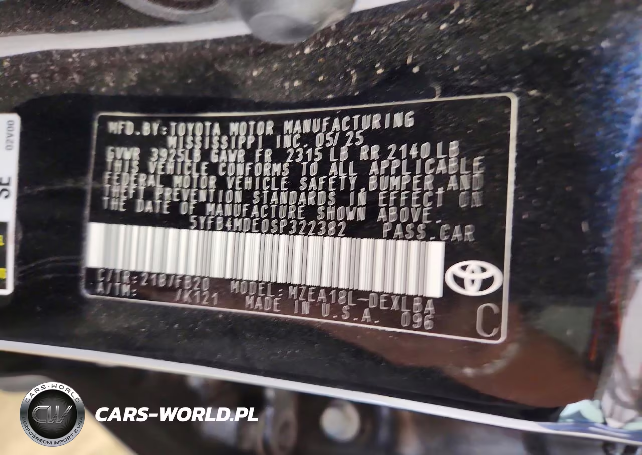 2025 Toyota Corolla Le VIN:5YFB4MDE0SP322382 - 13