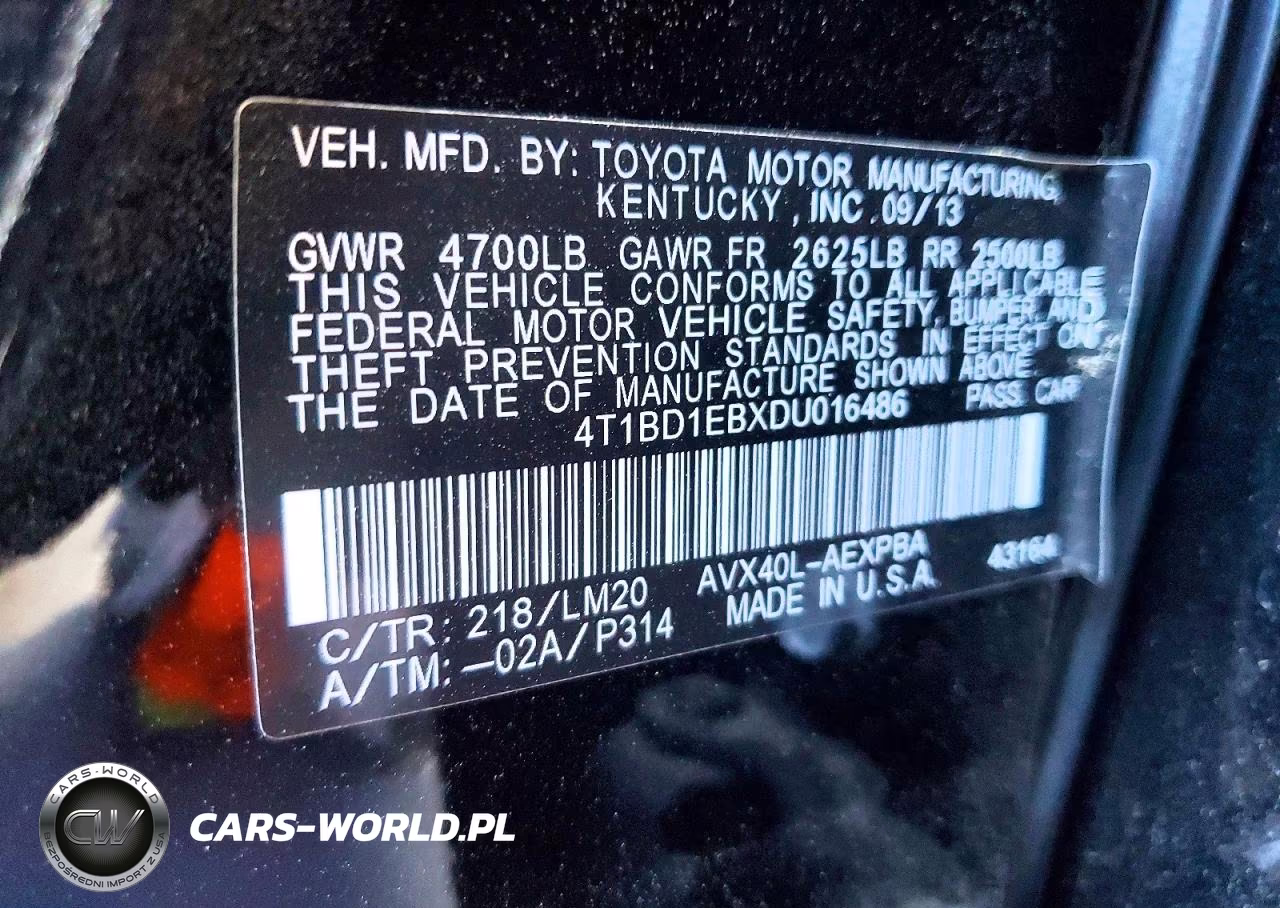 2013 Toyota Avalon Hybrid Limited VIN:4T1BD1EBXDU016486 - 12