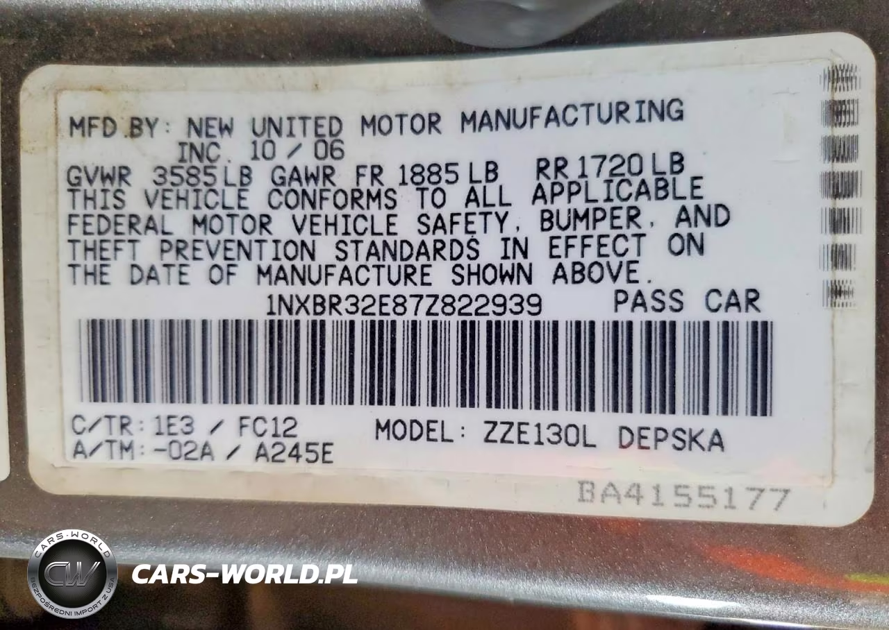 2007 Toyota Corolla S VIN:1NXBR32E87Z822939 - 13