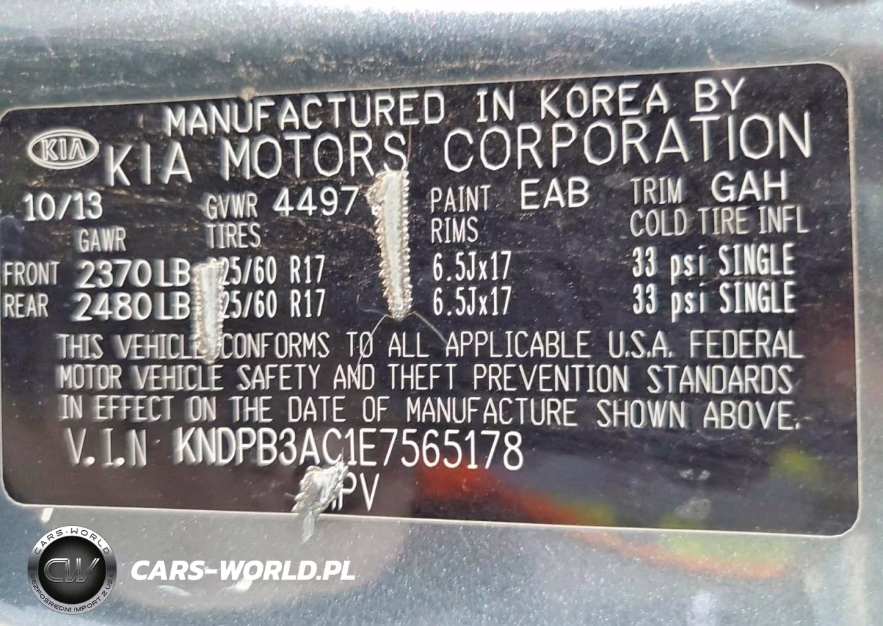 2014 Kia Sportage Lx VIN:KNDPB3AC1E7565178 - 13