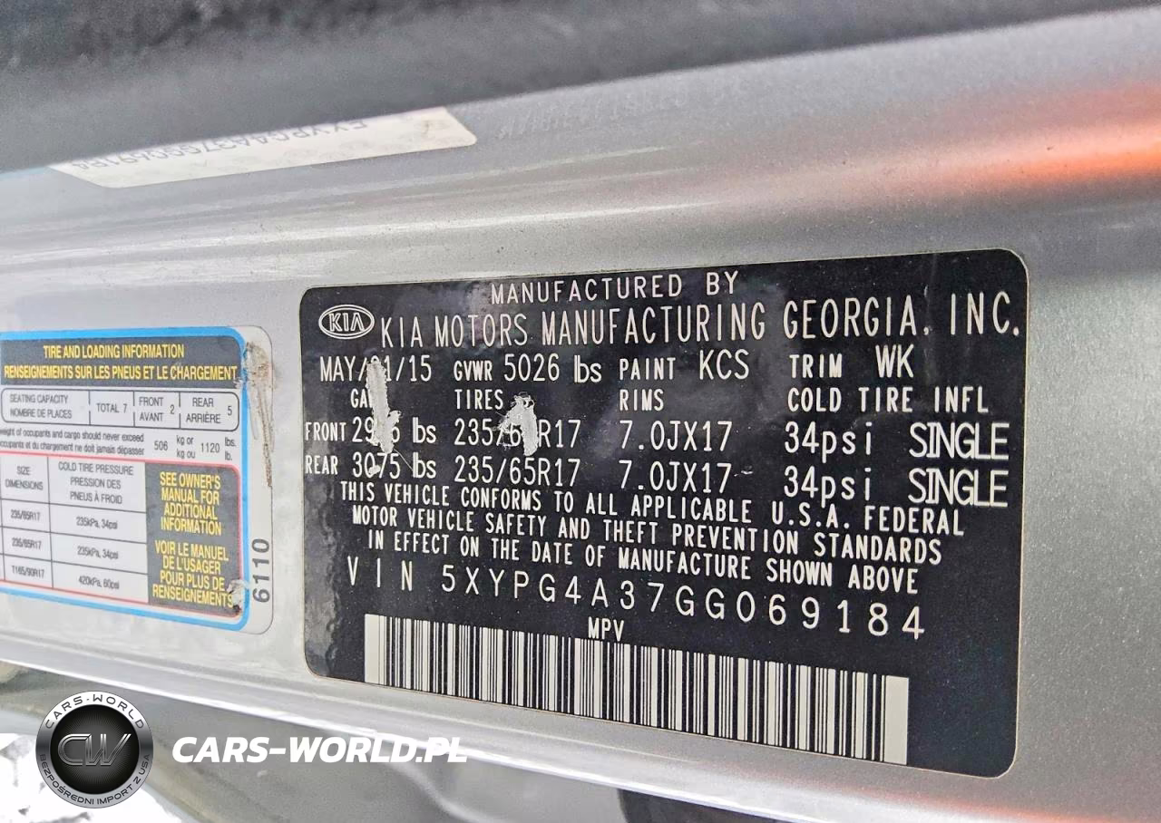 2016 Kia Sorento L VIN:5XYPG4A37GG069184 - 13