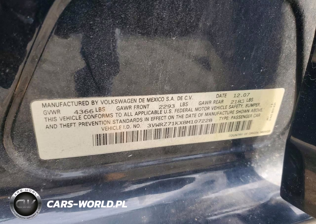 2008 Volkswagen Jetta Se VIN:3VWRZ71KX8M107228 - 13
