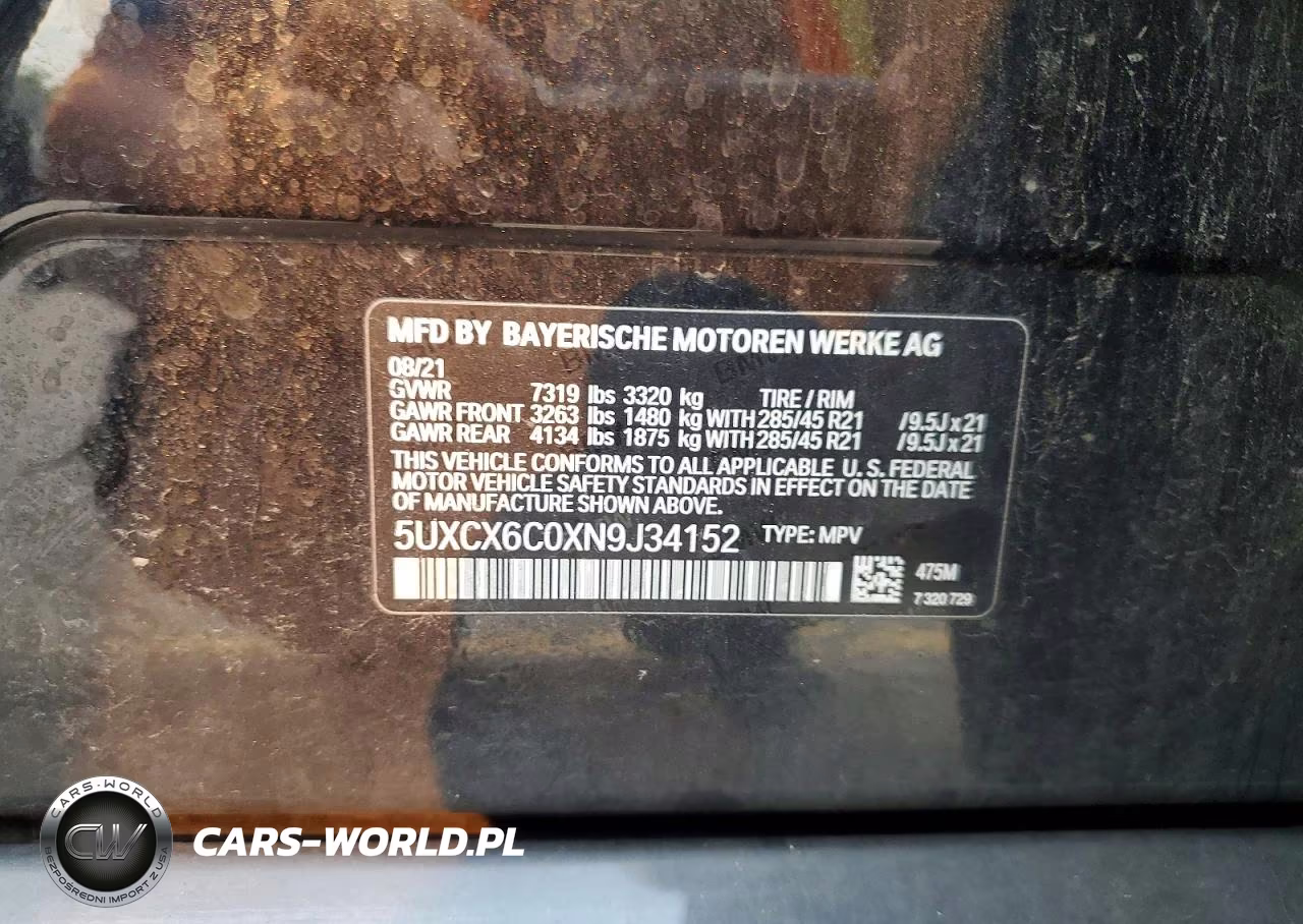 2022 BMW X7 M50I VIN:5UXCX6C0XN9J34152 - 13