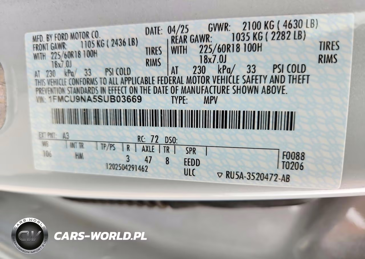 2025 Ford Escape St Line Select VIN:1FMCU9NA5SUB03669 - 12