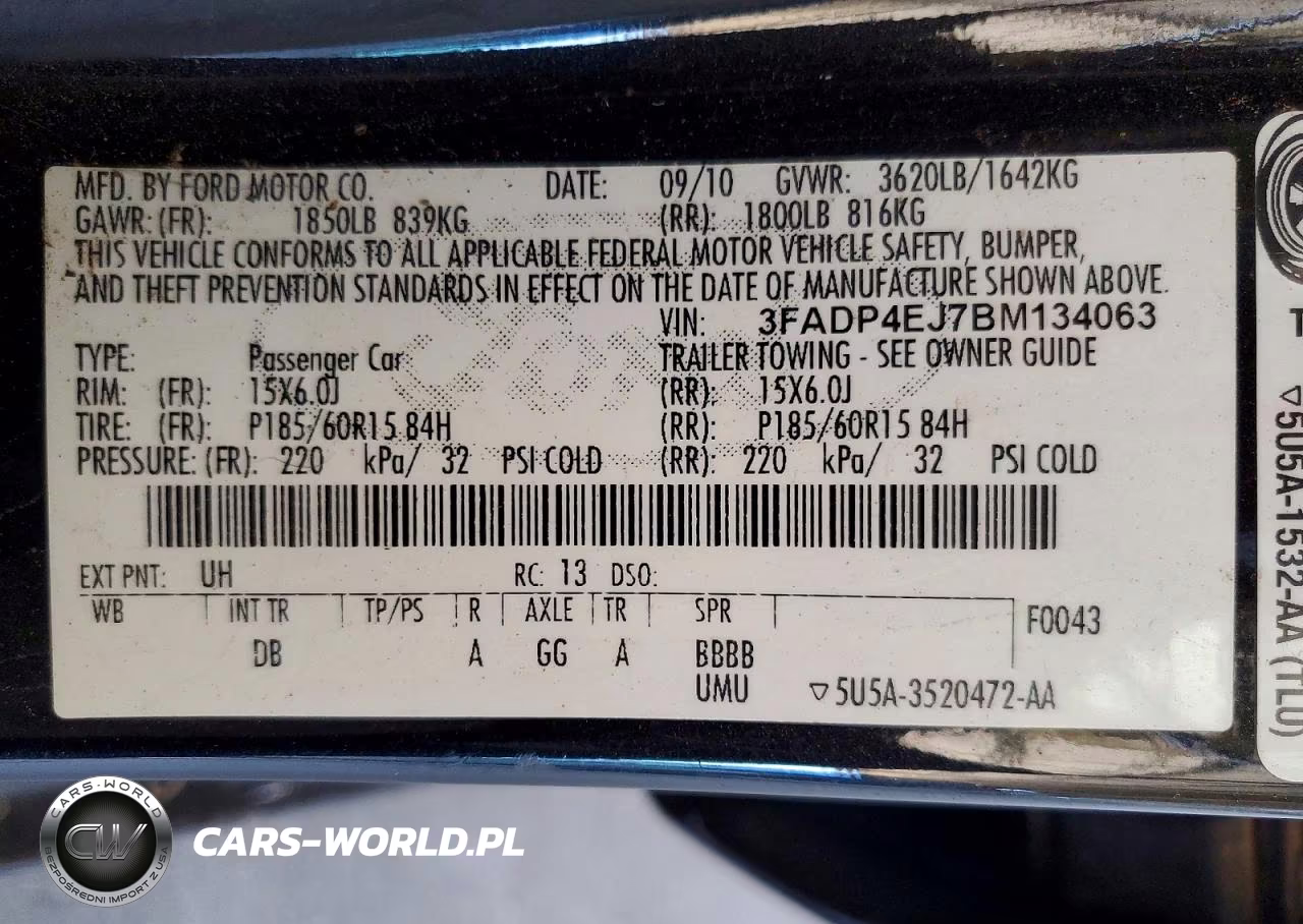 2011 Ford Fiesta Se VIN:3FADP4EJ7BM134063 - 12