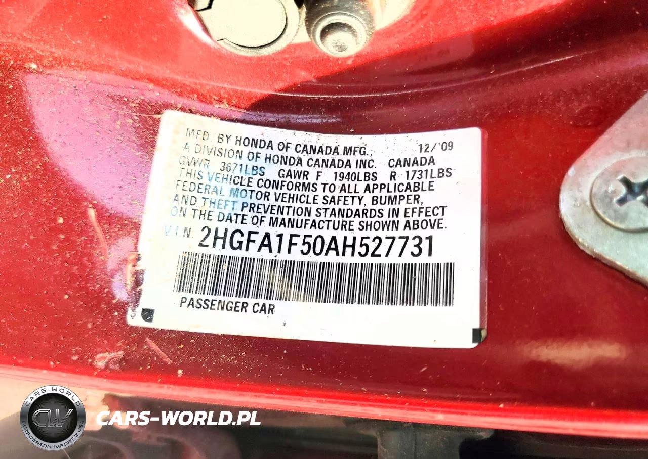 2010 Honda Civic Lx VIN:2HGFA1F50AH527731 - 12