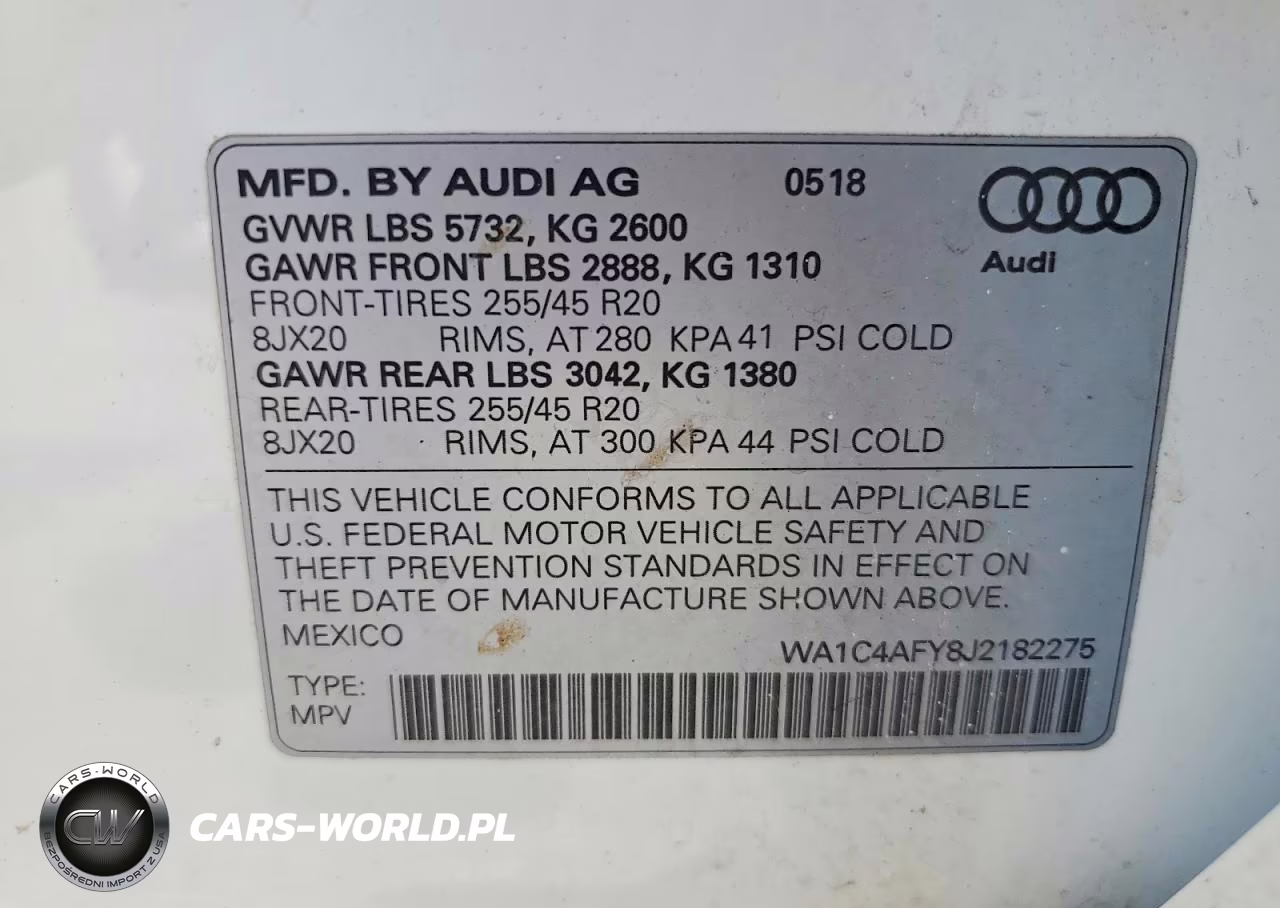 2018 Audi Sq5 Prestige VIN:WA1C4AFY8J2182275 - 13