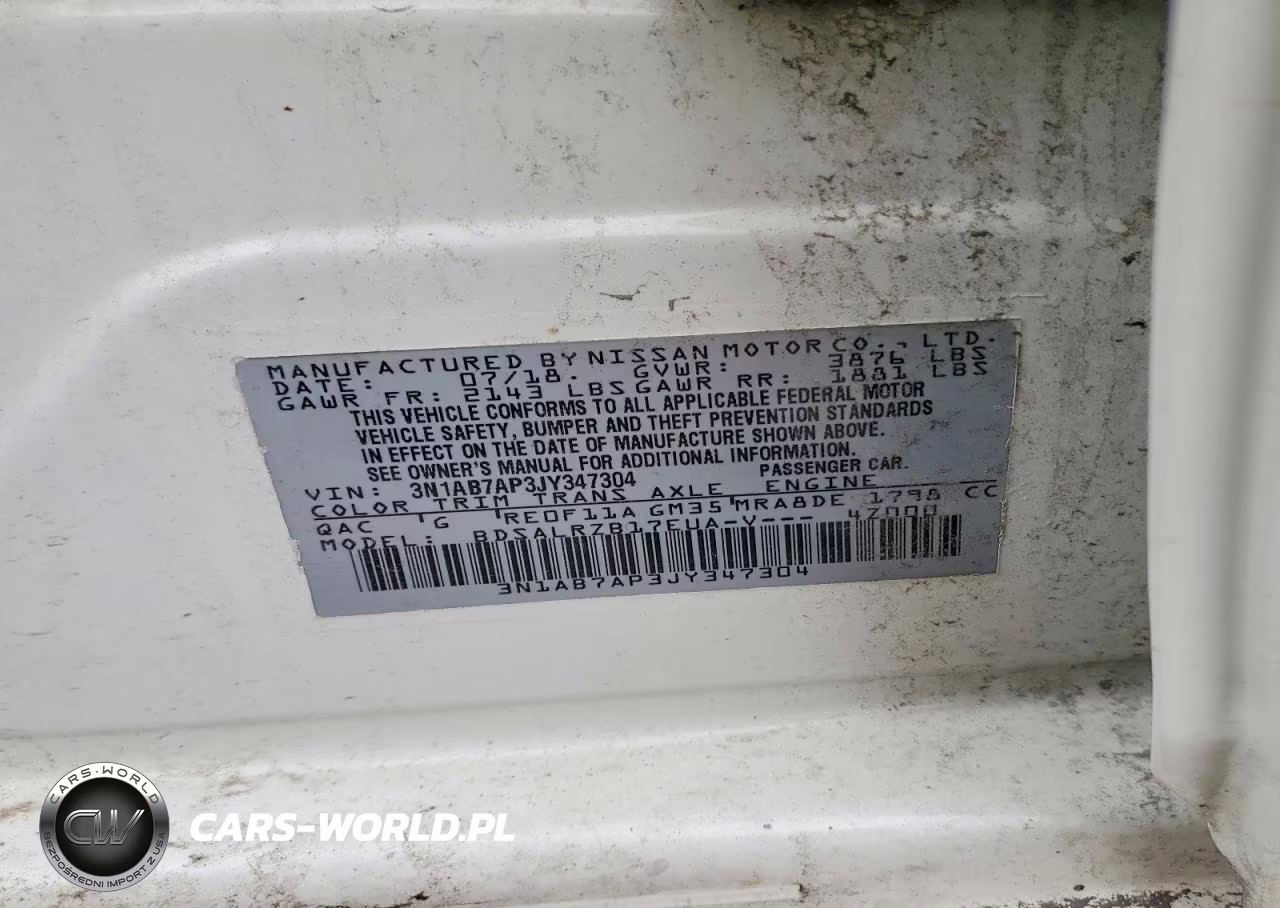 2018 Nissan Sentra Sr VIN:3N1AB7AP3JY347304 - 13