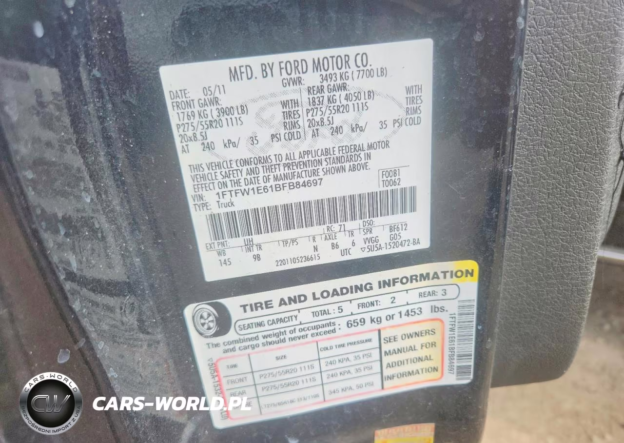 2011 Ford F150 Supercrew VIN:1FTFW1E61BFB84697 - 12