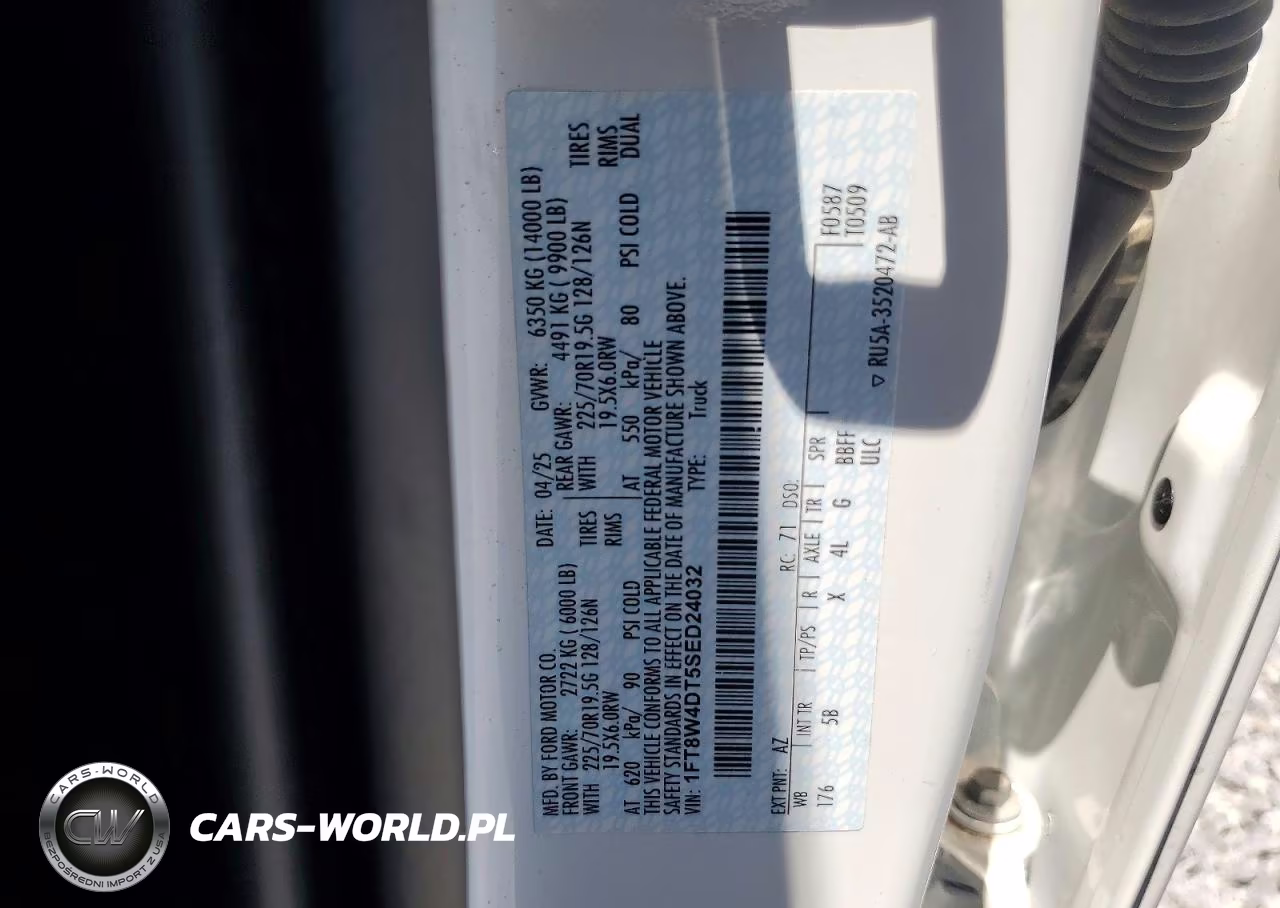 2025 Ford F450 Super Duty VIN:1FT8W4DT5SED24032 - 14