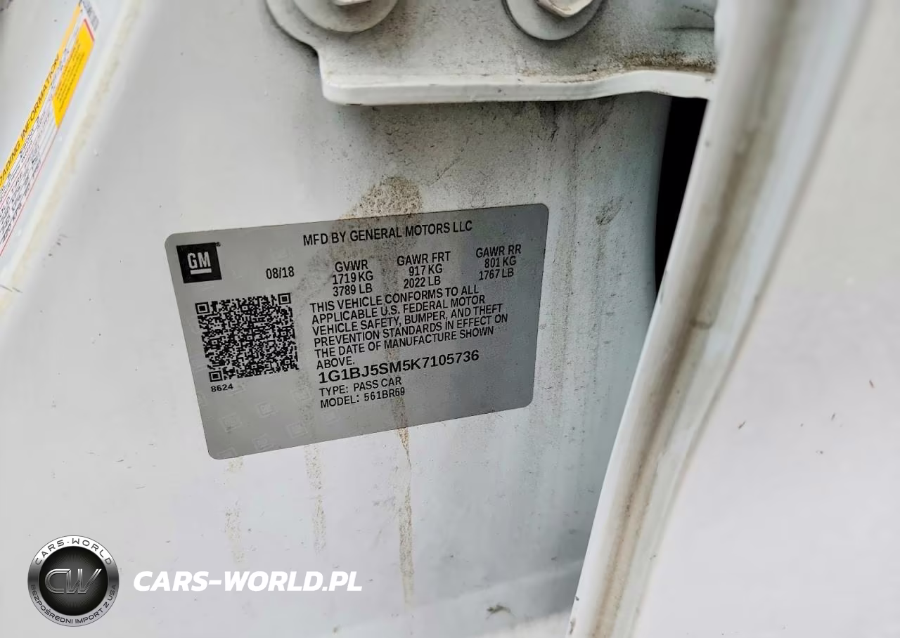 2019 Chevrolet Cruze VIN:1G1BJ5SM5K7105736 - 12