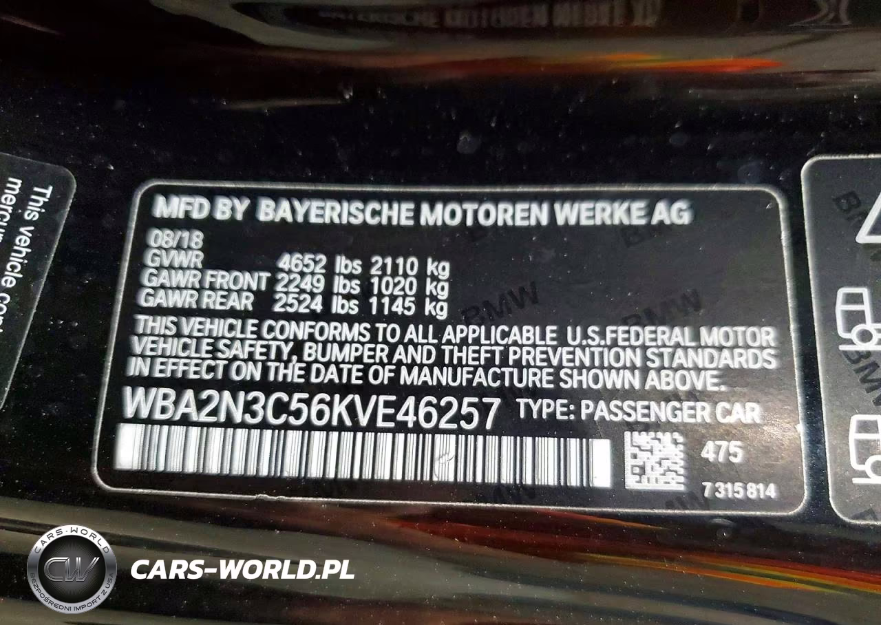 2019 BMW M240Xi VIN:WBA2N3C56KVE46257 - 12