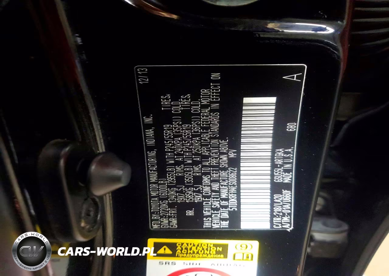 2014 Toyota Highlander Limited VIN:5TDDKRFH4ES008622 - 13
