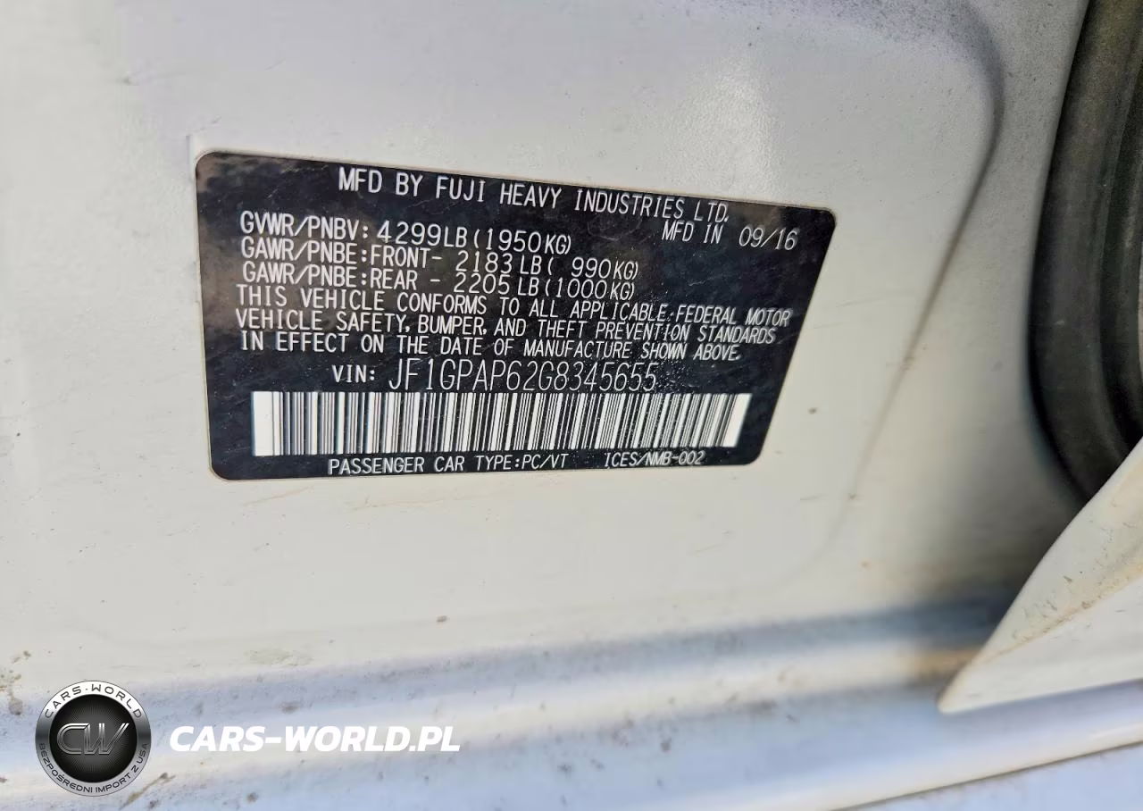 2016 Subaru Impreza Sport Premium VIN:JF1GPAP62G8345655 - 12