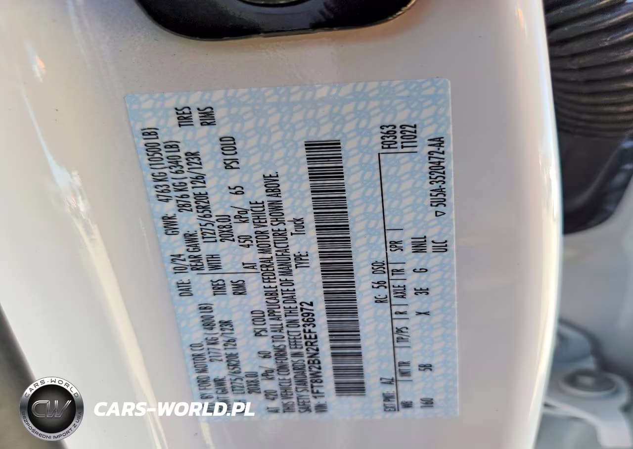 2024 Ford F250 Super Duty VIN:1FT8W2BN2REF36972 - 12
