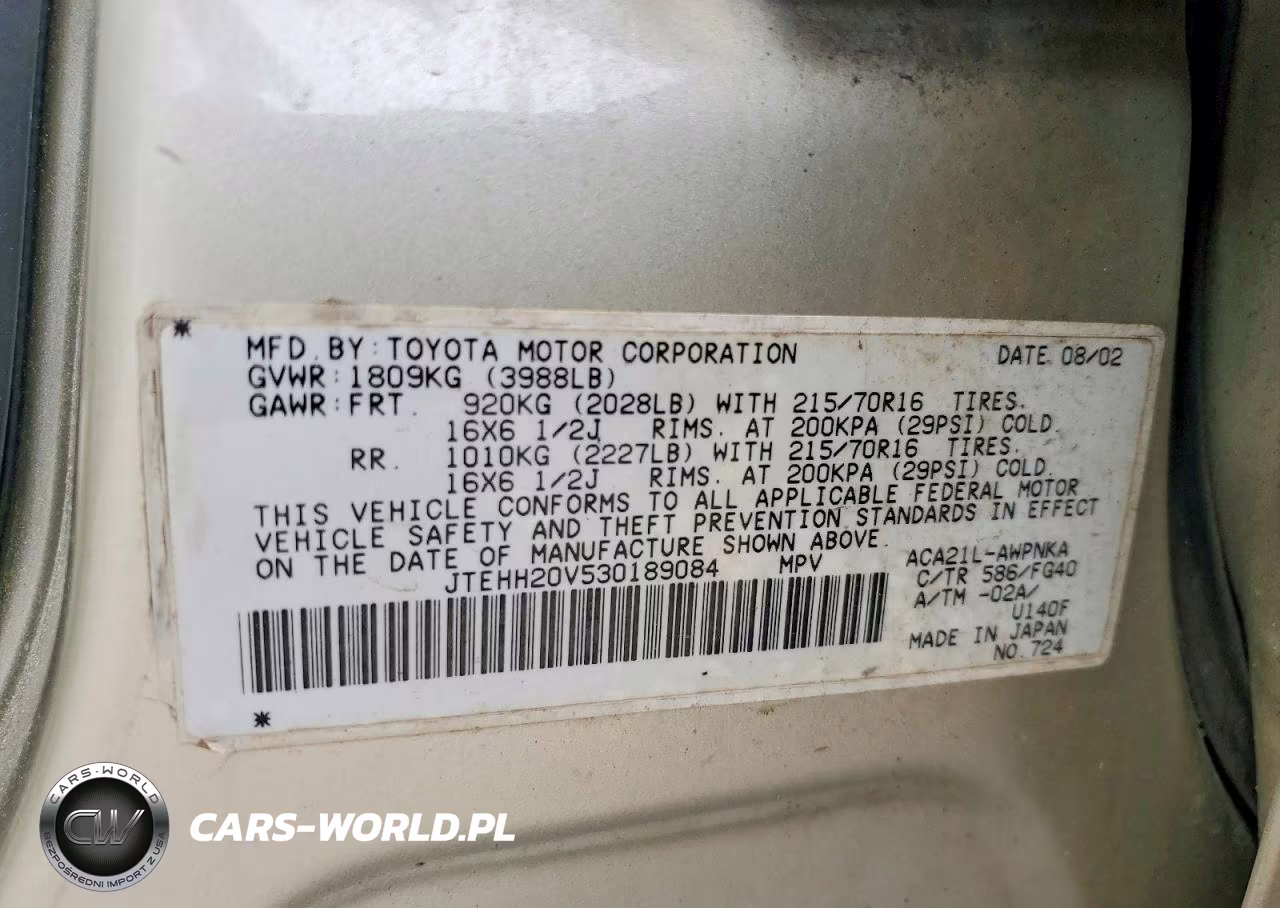 2003 Toyota Rav4 Base VIN:JTEHH20V530189084 - 13