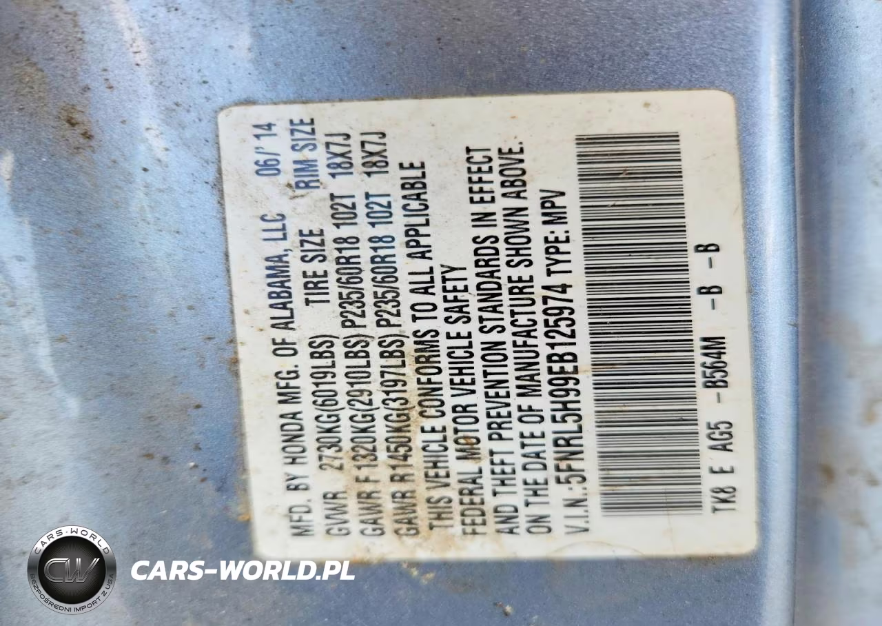 2014 Honda Odyssey Touring VIN:5FNRL5H99EB125974 - 12