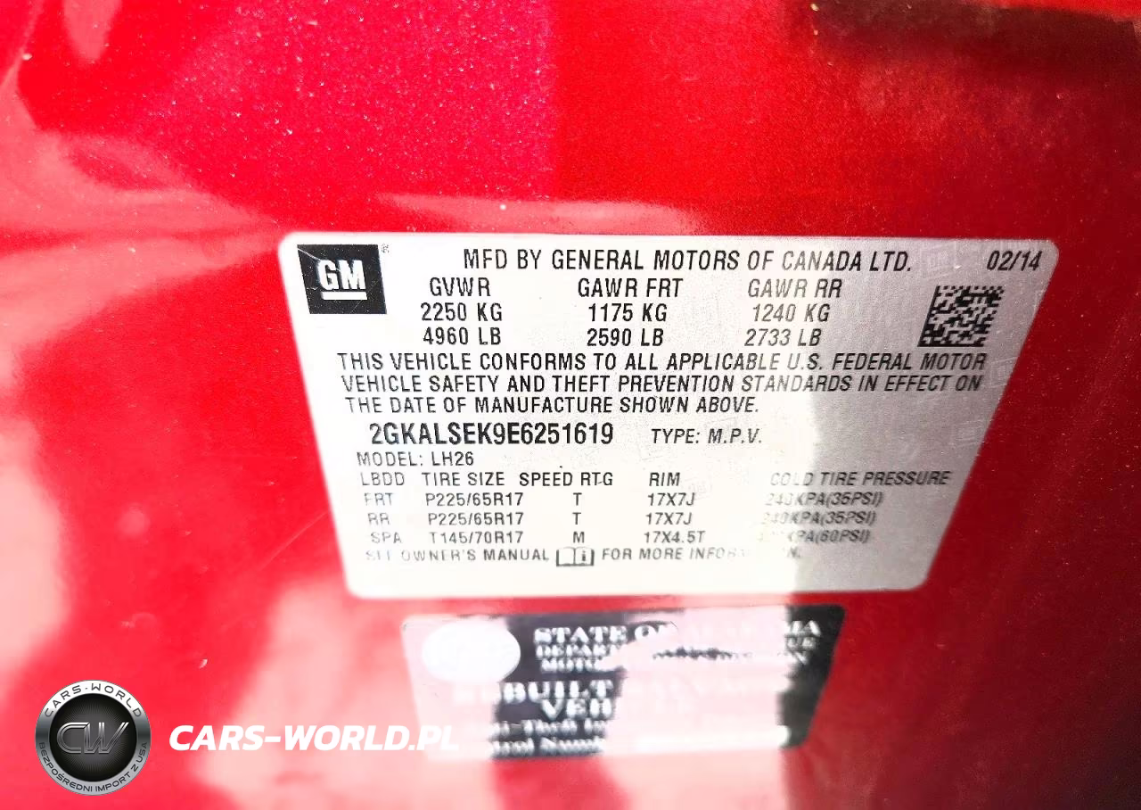 2014 GMC Terrain Slt VIN:2GKALSEK9E6251619 - 13