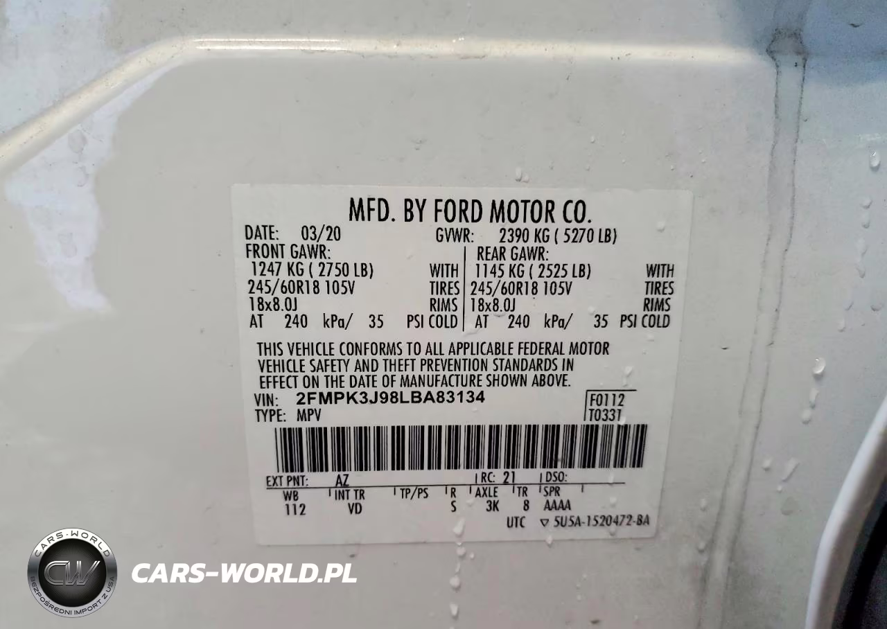 2020 Ford Edge Sel VIN:2FMPK3J98LBA83134 - 14