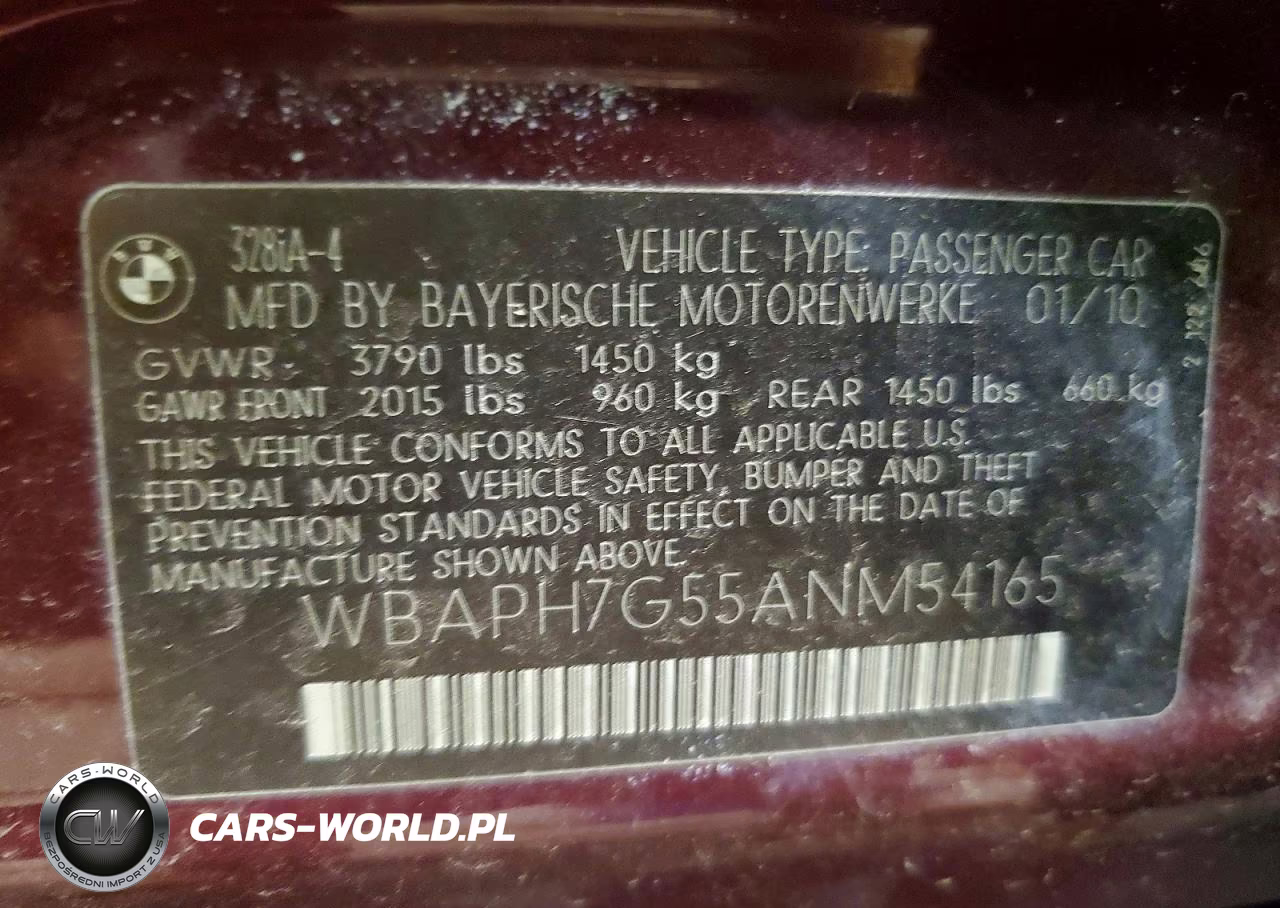 2010 BMW 328 I VIN:WBAPH7G55ANM54165 - 13