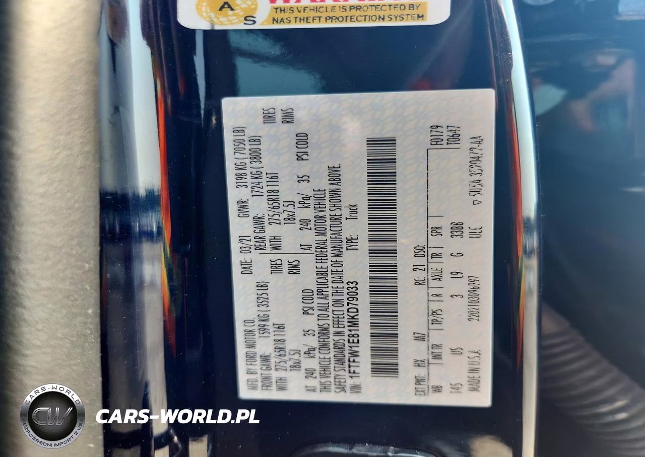 2021 Ford F150 Supercrew VIN:1FTFW1E81MKD79033 - 12