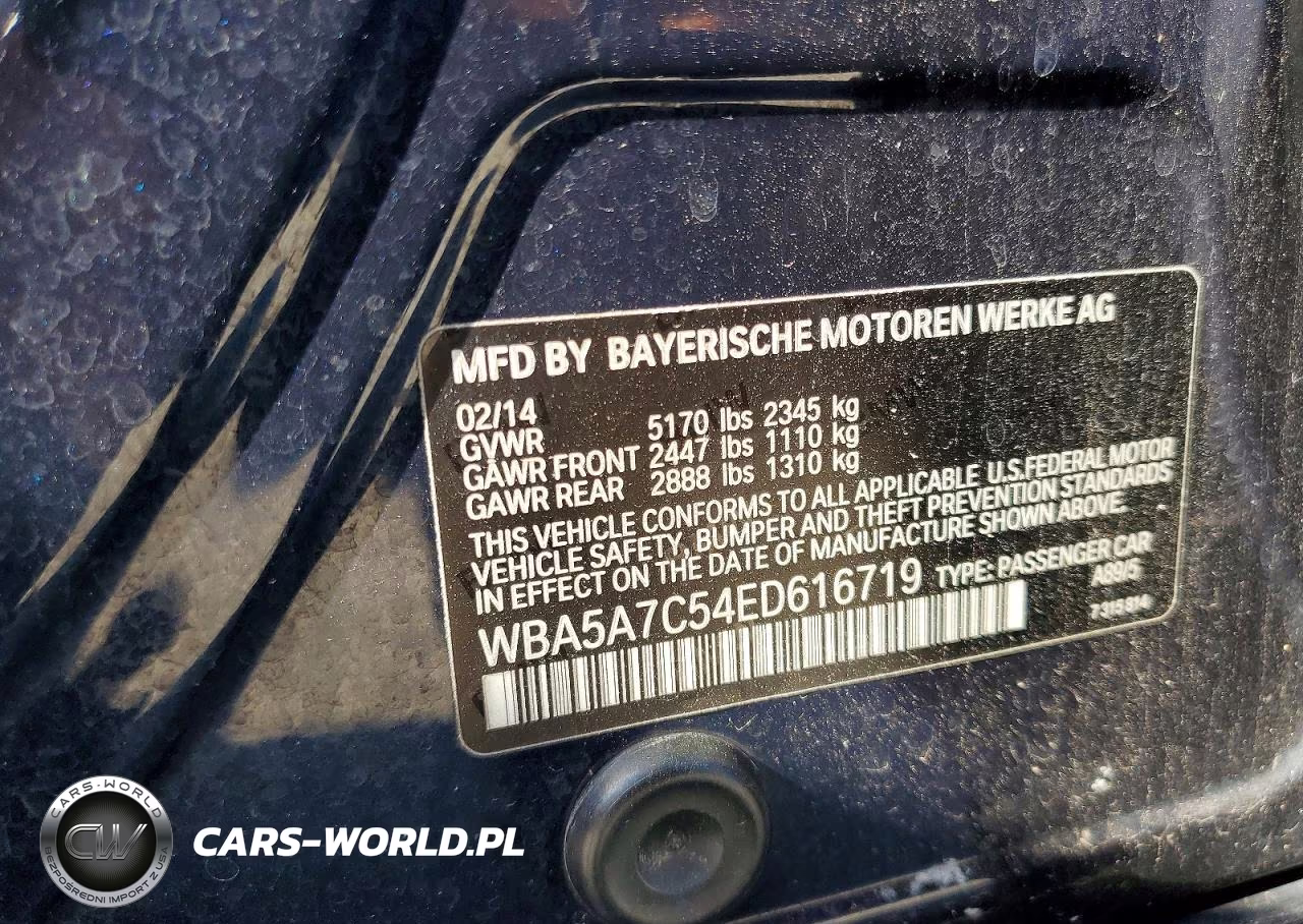 2014 BMW 528 Xi VIN:WBA5A7C54ED616719 - 12