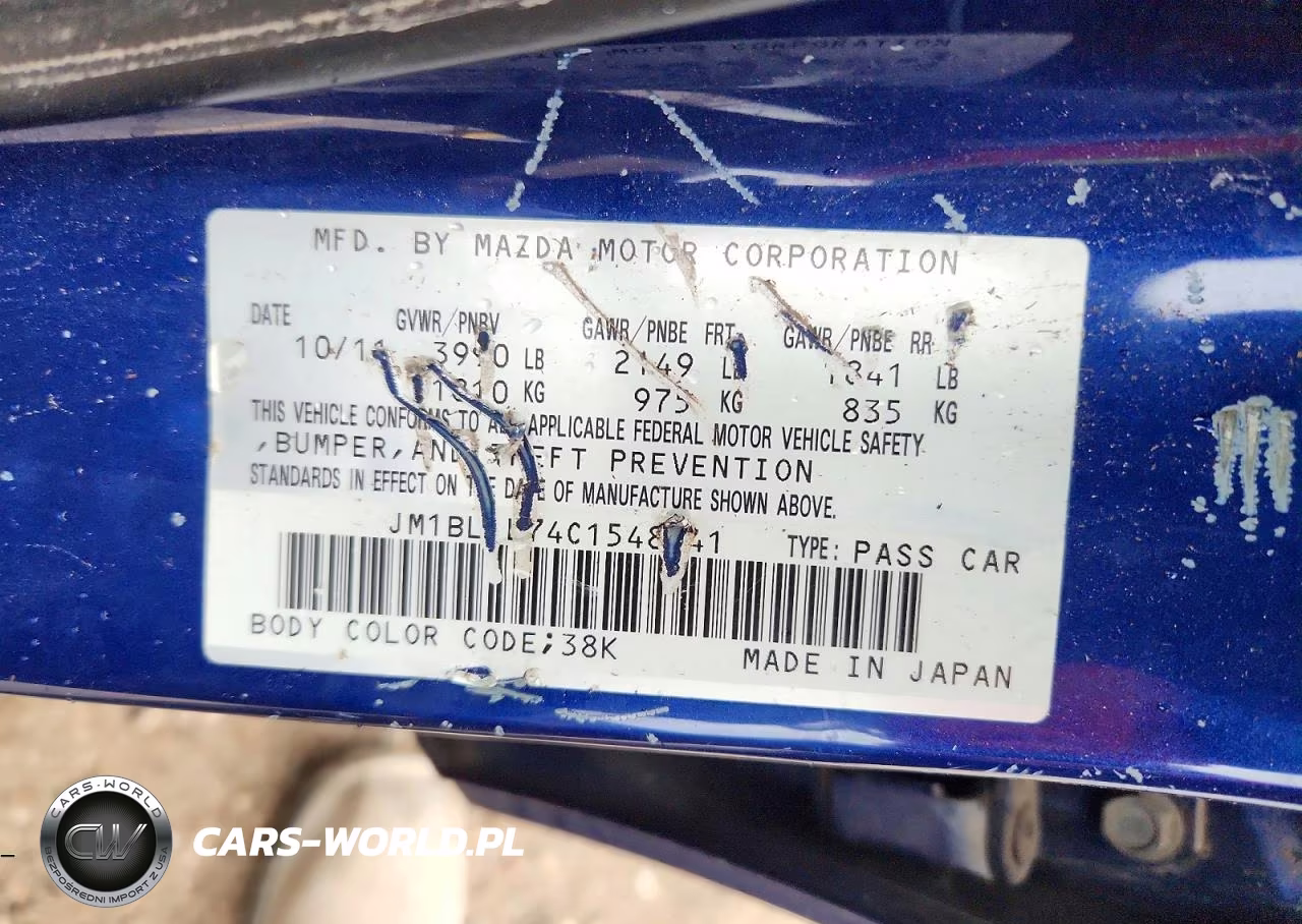 2012 Mazda 3 I VIN:JM1BL1L74C1548841 - 12