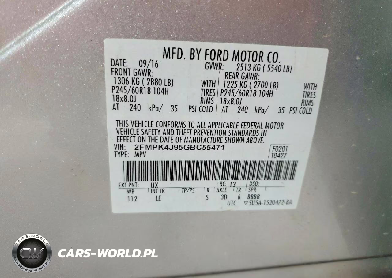 2016 Ford Edge Sel VIN:2FMPK4J95GBC55471 - 14