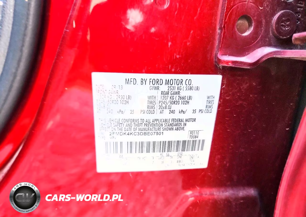 2013 Ford Edge Limited VIN:2FMDK4KC3DBE07501 - 13
