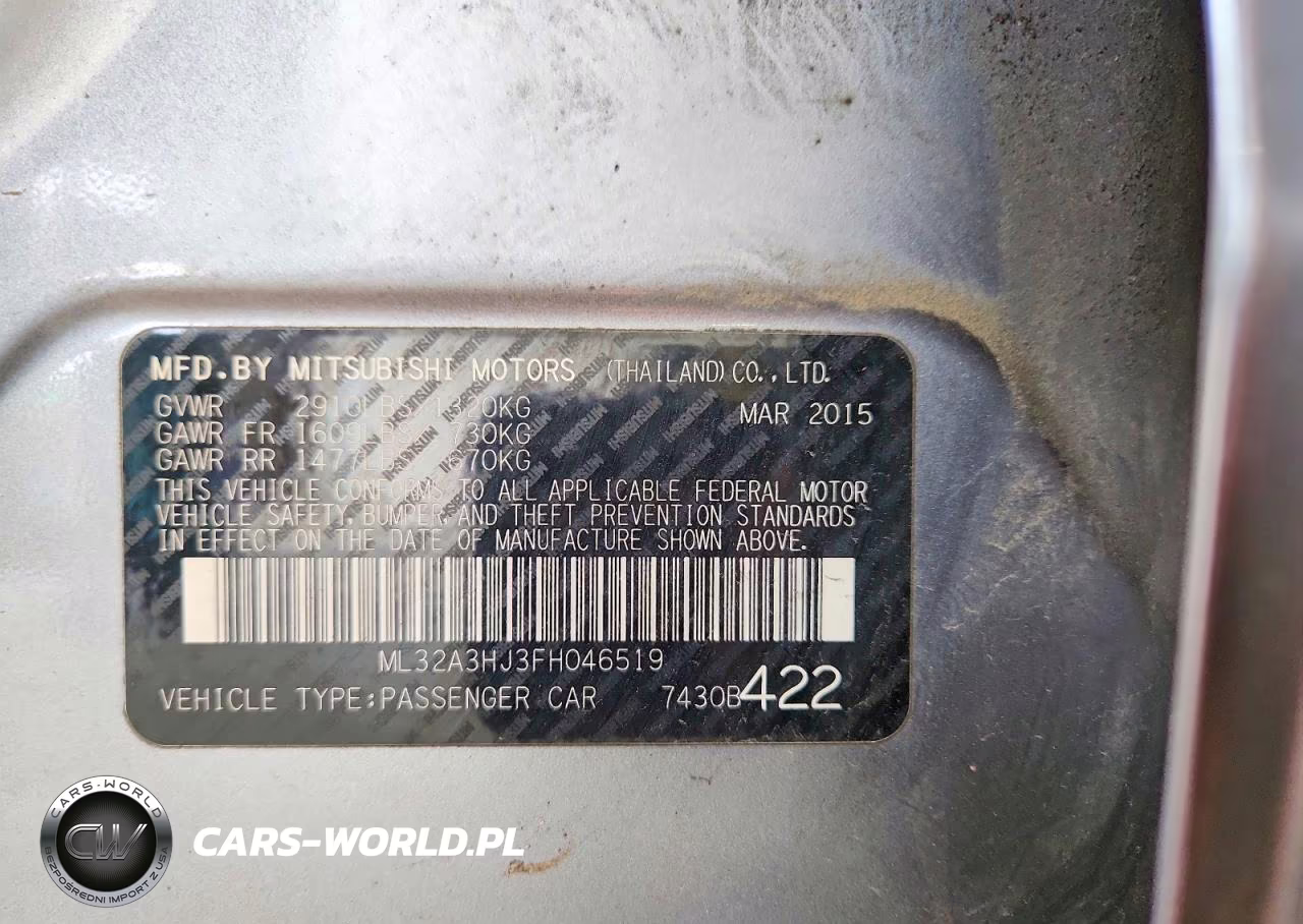 2015 Mitsubishi Mirage De VIN:ML32A3HJ3FH046519 - 12