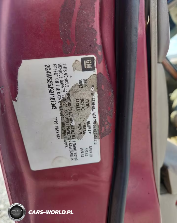 2003 Buick Century Custom VIN:2G4WS55J931187942 - 12
