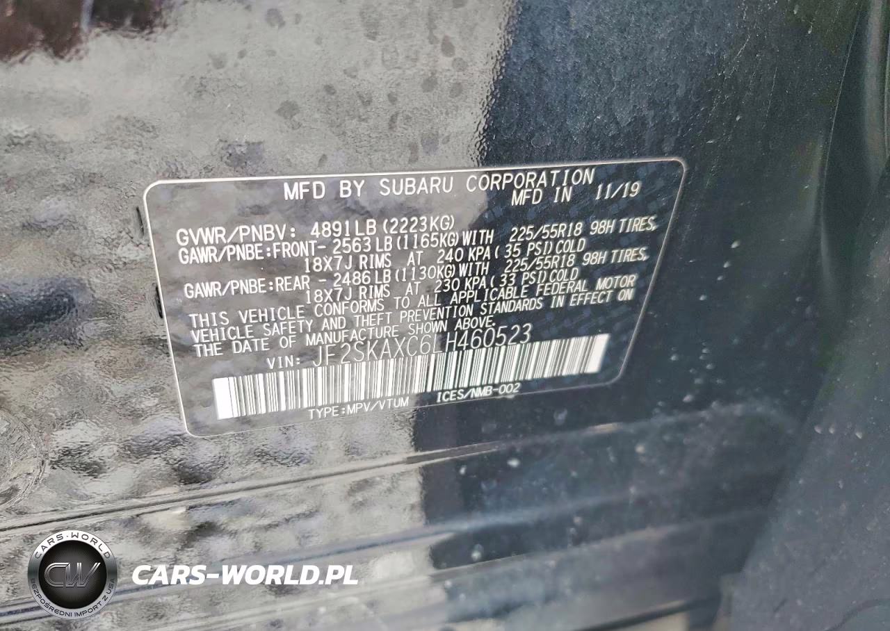 2020 Subaru Forester Touring VIN:JF2SKAXC6LH460523 - 14