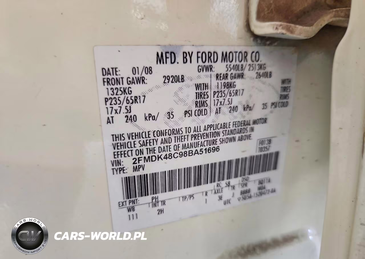2008 Ford Edge Sel VIN:2FMDK48C98BA51696 - 13