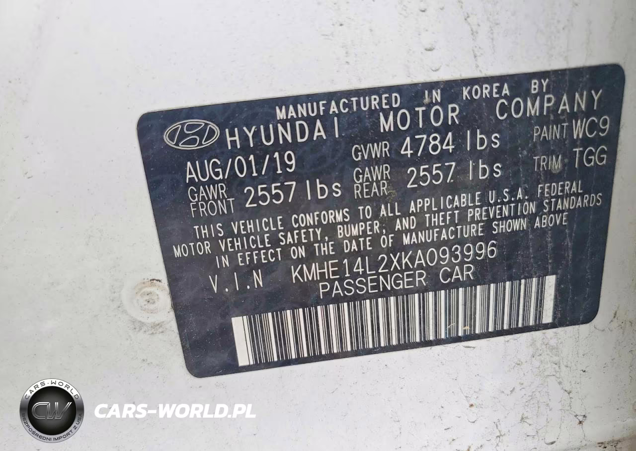 2019 Hyundai Sonata Plug-In Hybrid VIN:KMHE14L2XKA093996 - 12