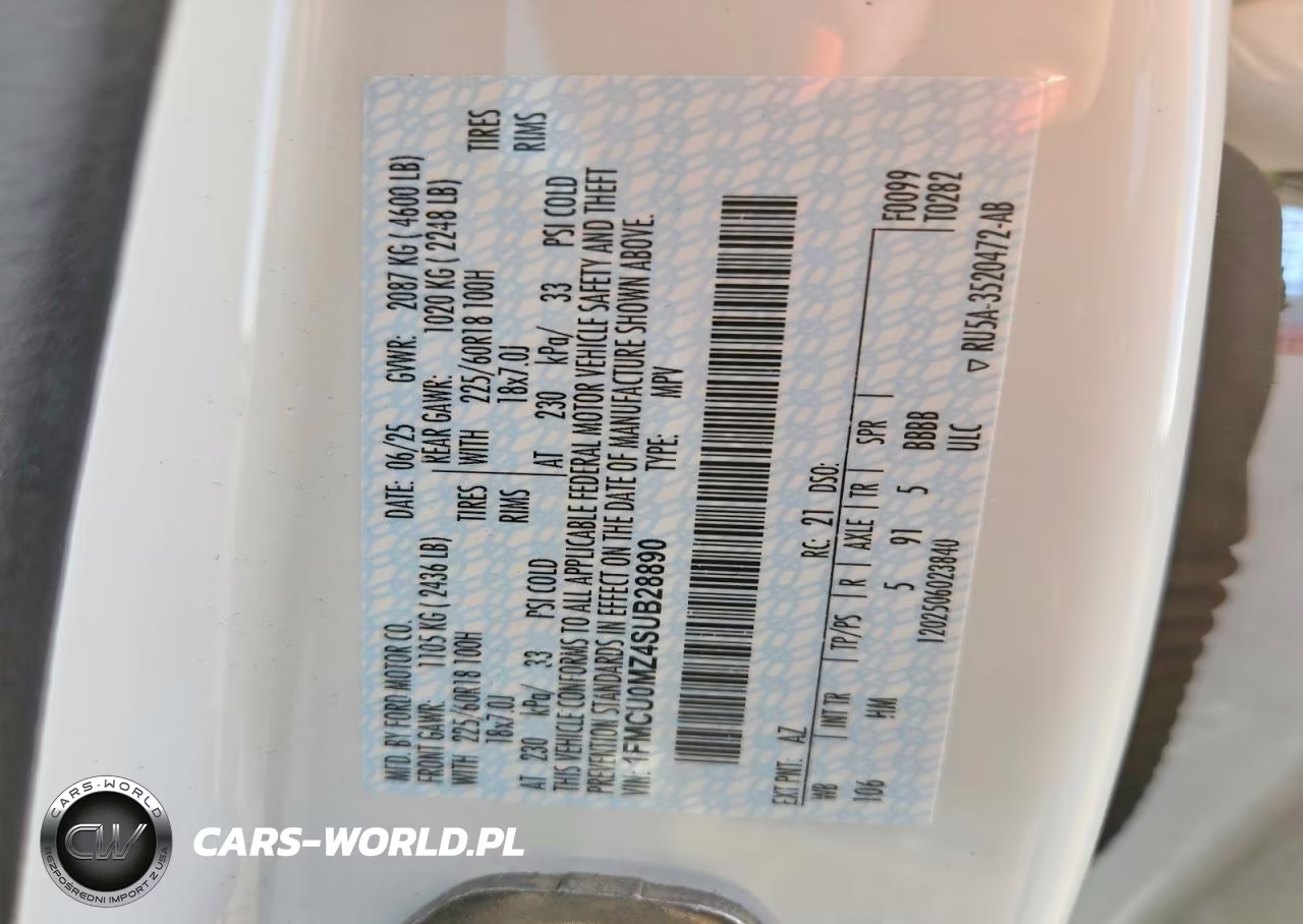 2025 Ford Escape St Line VIN:1FMCU0MZ4SUB28890 - 12