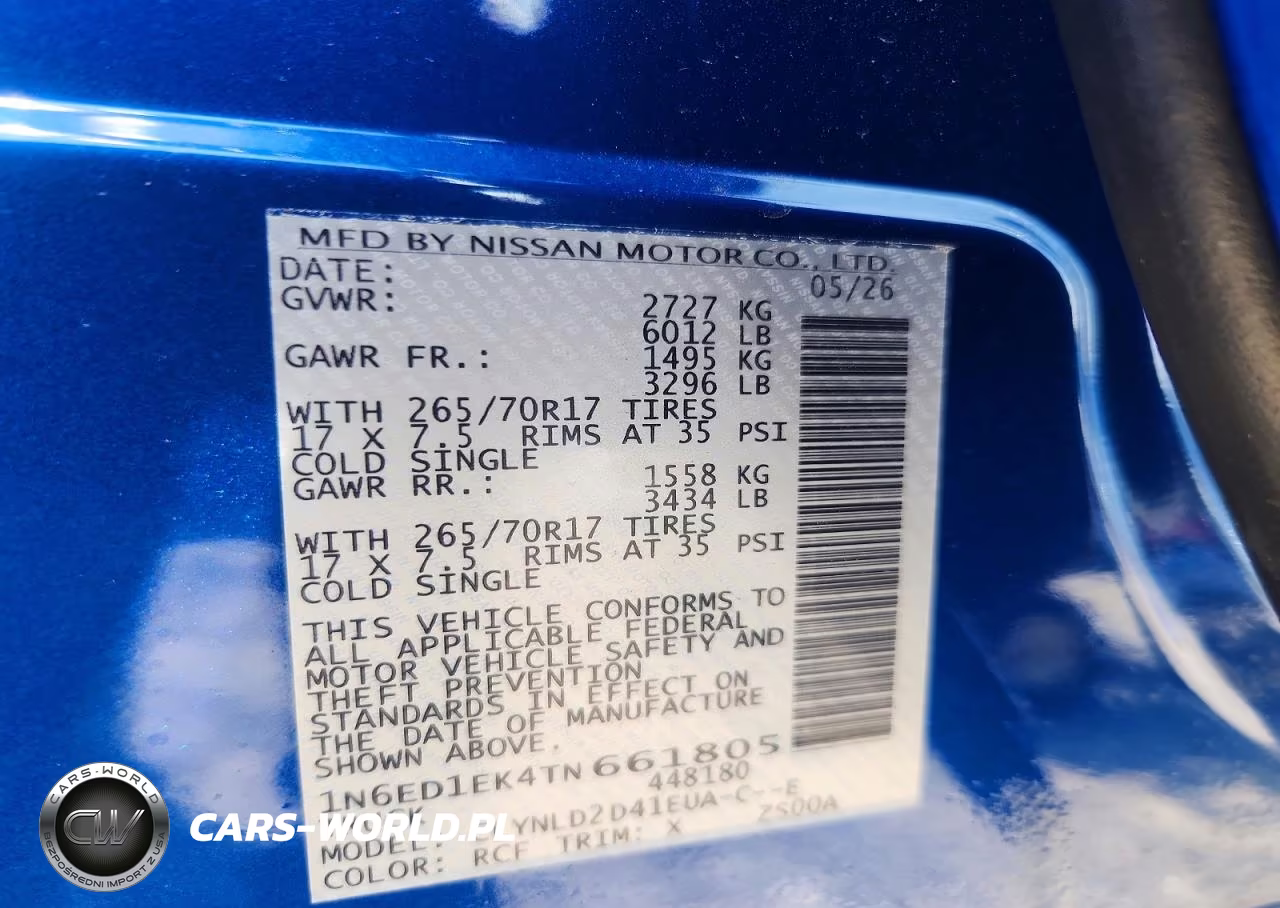 2026 Nissan Frontier Pro-4X VIN:1N6ED1EK4TN661805 - 12