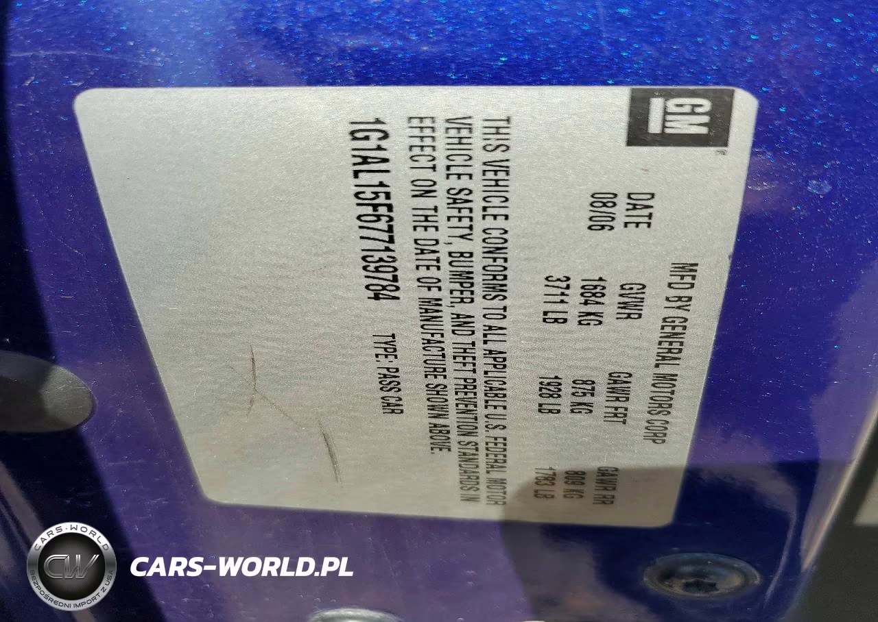 2007 Chevrolet Cobalt Lt VIN:1G1AL15F677139784 - 12