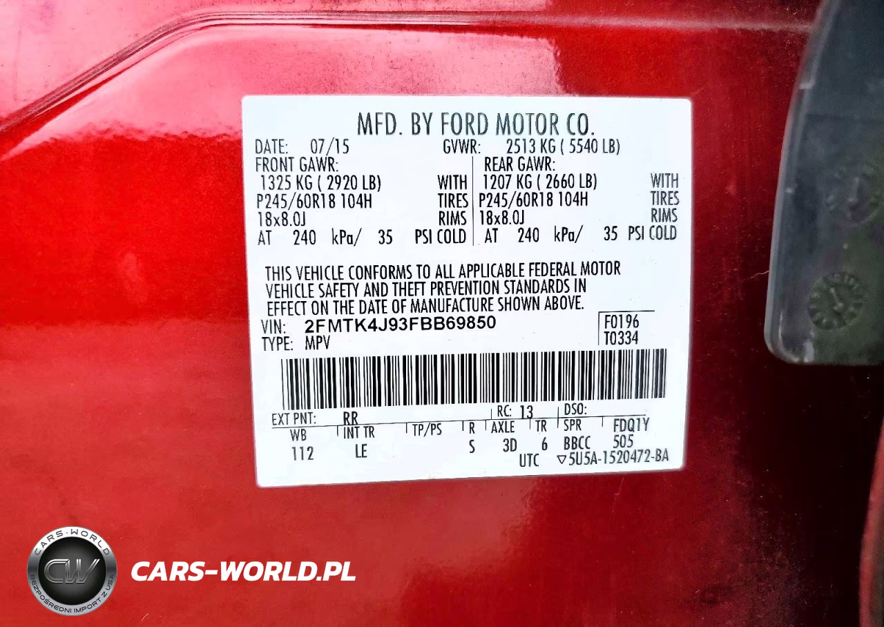 2015 Ford Edge Sel VIN:2FMTK4J93FBB69850 - 12