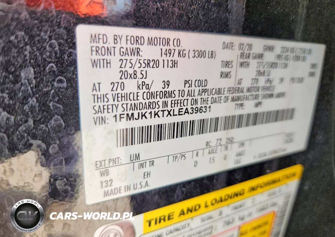 2020 Ford Expedition Max Limited VIN:1FMJK1KTXLEA39631 - 13