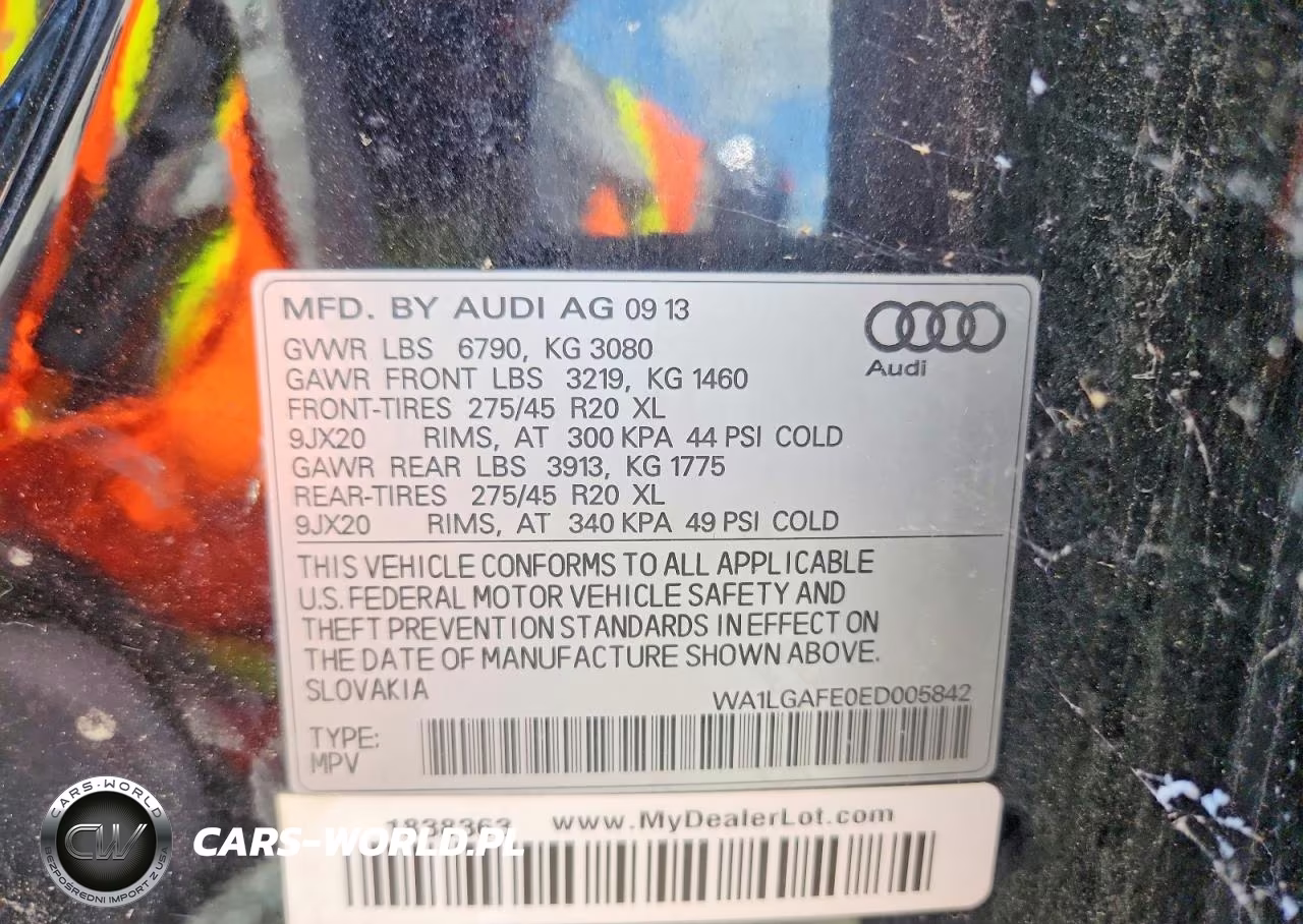 2014 Audi Q7 Premium Plus VIN:WA1LGAFE0ED005842 - 12
