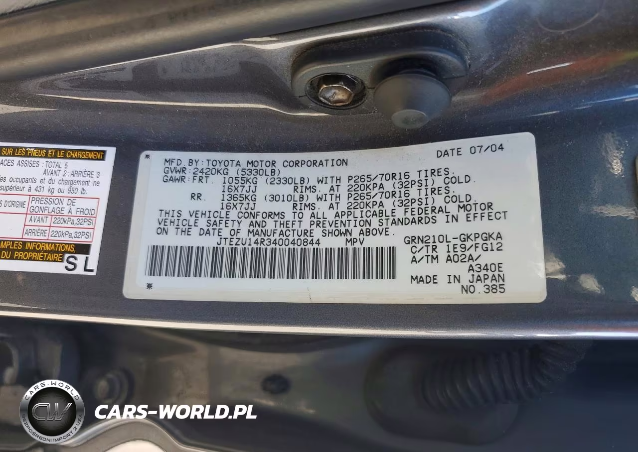 2004 Toyota 4Runner Sr5 VIN:JTEZU14R340040844 - 13