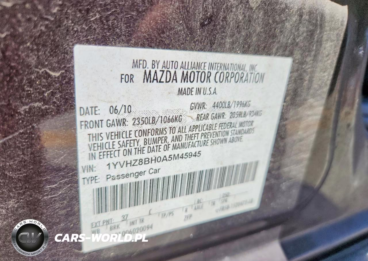 2010 Mazda 6 VIN:1YVHZ8BH0A5M45945 - 13