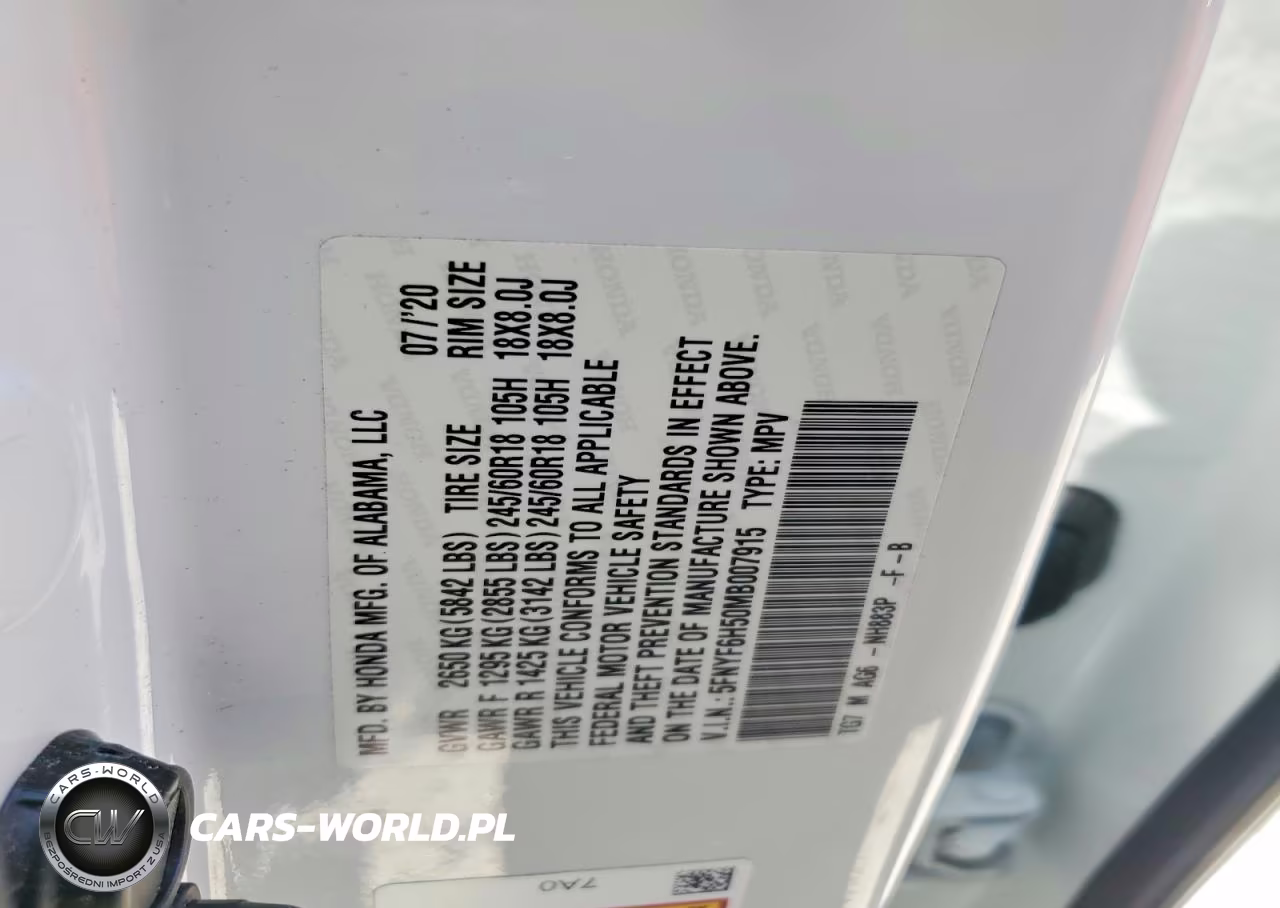 2021 Honda Pilot Exl VIN:5FNYF6H50MB007915 - 13