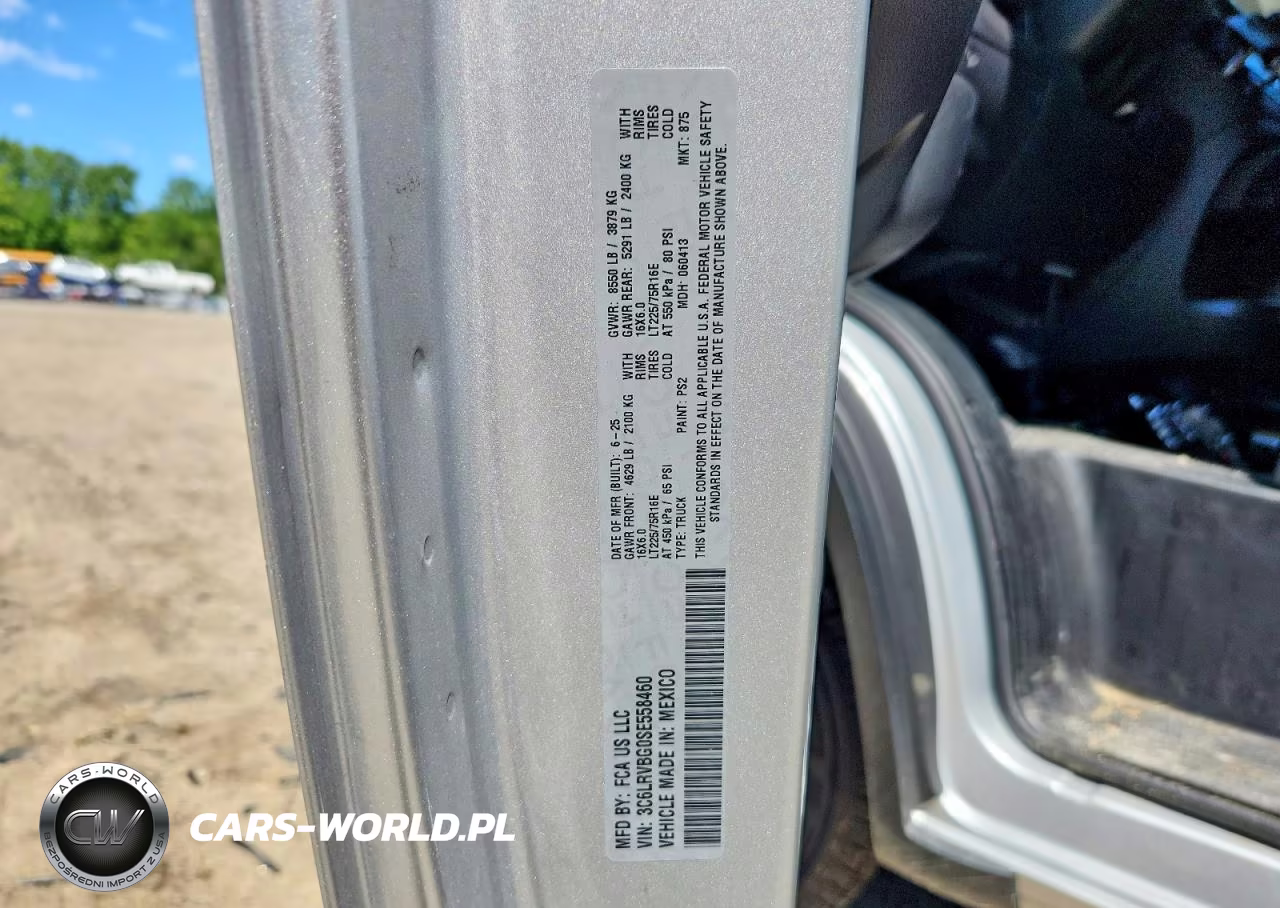 2025 Ram Promaster 1500 Rv VIN:3C6LRVBG0SE558460 - 10