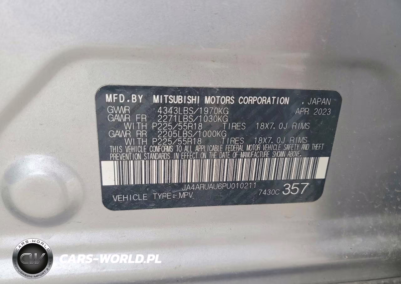 2023 Mitsubishi Outlander Sport S-Se VIN:JA4ARUAU6PU010211 - 12